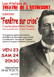 Les ateliers du Théâtre  de l'Entresort présentent 3 courtes pièces de Tchekov @ Théâtre de l'Entresort | Narbonne | Occitanie | France