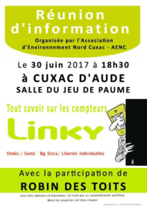 Réunion d'information Linky à Cuxac d'Aude @ Salle du Jeu de Paume | Cuxac-d'Aude | Occitanie | France