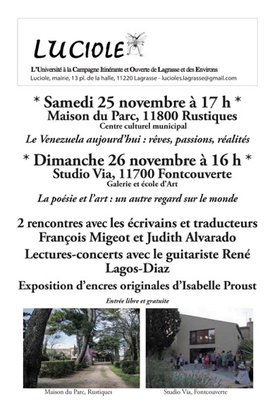 Poésies de France et d’Amérique latine @ Maison du Parc | Rustiques | France