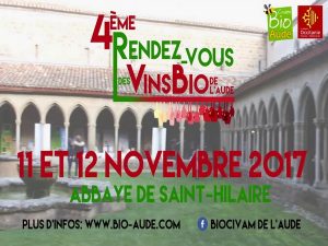 4ème rendez vous des vins bio de l'Aude @ Abbaye de Saint Hilaire | Saint-Hilaire | Occitanie | France