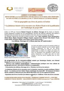 Café culturel La Clarenda : rencontres avec les Editions ÆNCRAGES & CO et ROLAND CHOPARD @ Café culturel La Clarenda | Serres | Occitanie | France