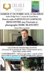 Talairan : rencontre avec l'écrivain & photographe Marc Blanchet @ Atelier Olga Vieco | Talairan | Occitanie | France